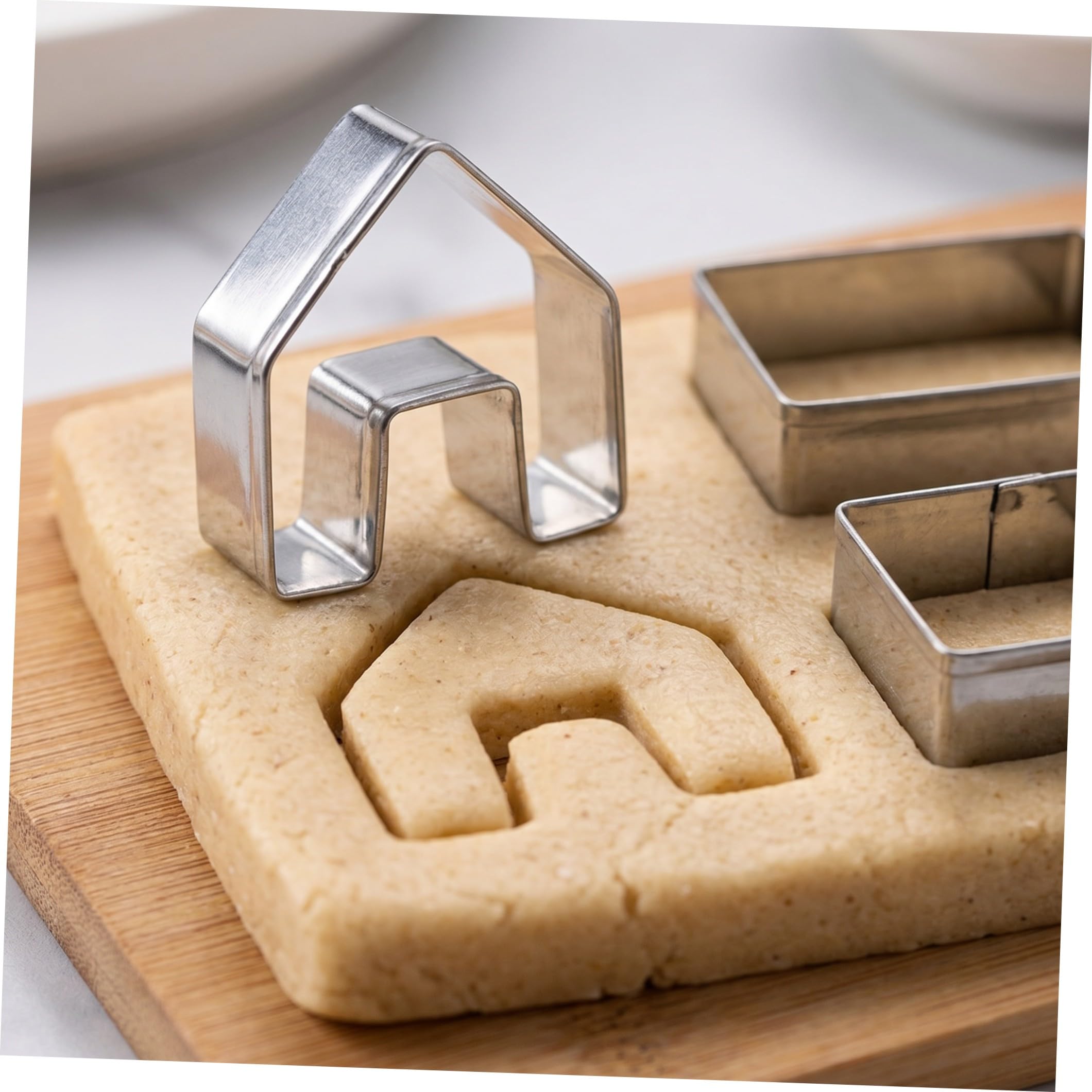 5juegos Molde para Galletas Navideñas Cortador de Galletas Forma de Casa de Jengibre para Hornear y Decorar Navidad Molde para Pastel