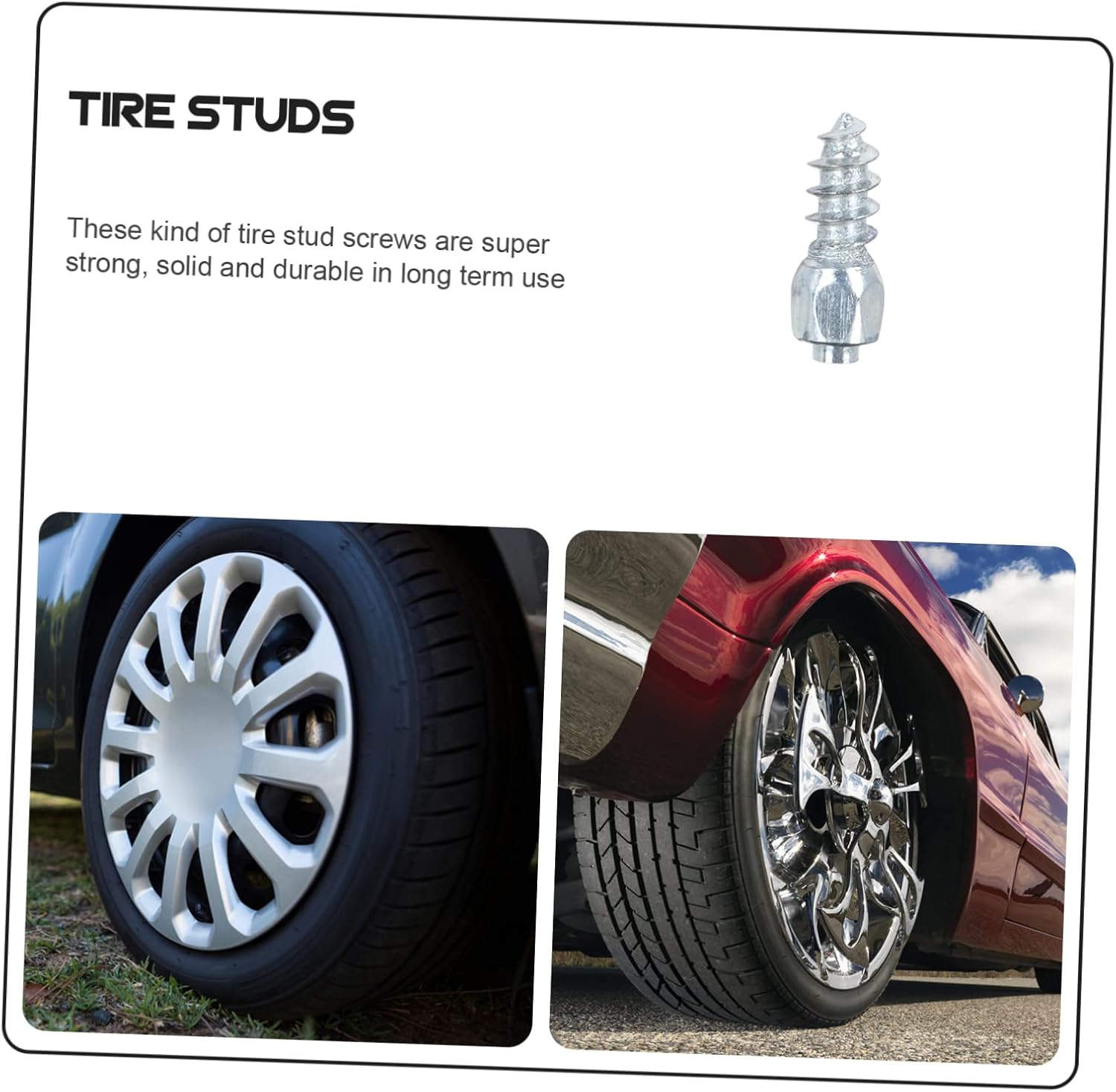 100pcs Replacement Tires Spikes Car Tyre Studs Long Use High Hardness Winter Snow Spikes for Tires