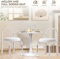 Vista 4 de Silla de tocador transparente moderna, sillas de comedor transparentes con tapicería de terciopelo blanco, silla de acrílico transparente sin brazos