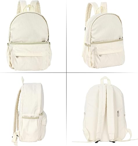 Vista 23 de Lobagve Mochila de pana grande para universidad, mochila casual para computadora portátil, mochila de viaje para mujeres y hombres, verde 7490