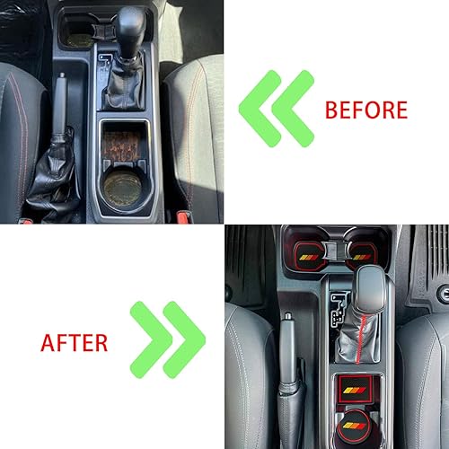 Miniatura 3 de Forro de consola central para Toyota Tacoma Accesorios 2016 2017 2018 2019 2020 2021 2022 2023 Inserto para portavasos de cabina doble, almohadilla
