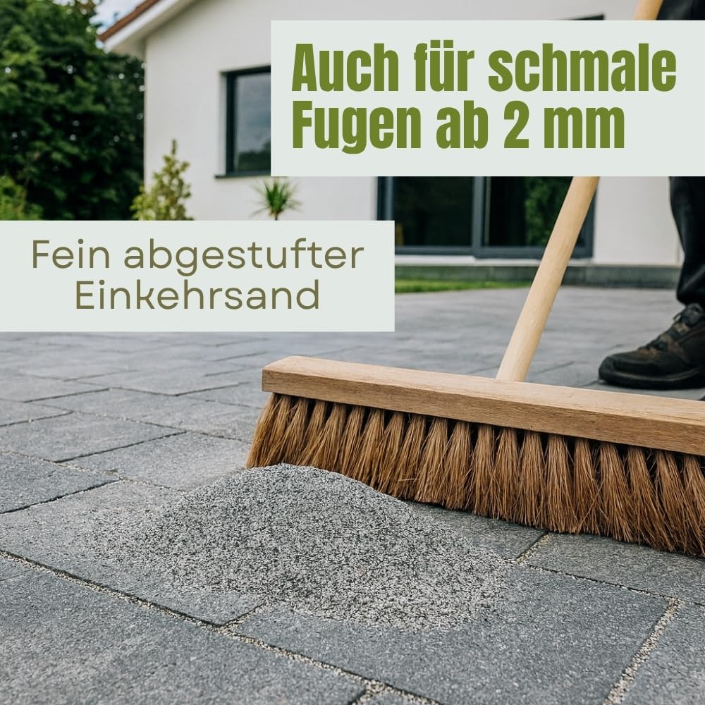 Fugensand Grau 25 kg 0,1-2,0 mm Quarzsand Fugensand Granitsand Splitt Pflastersand Fugen Sand Pflasterstein Granit Einkehrsand