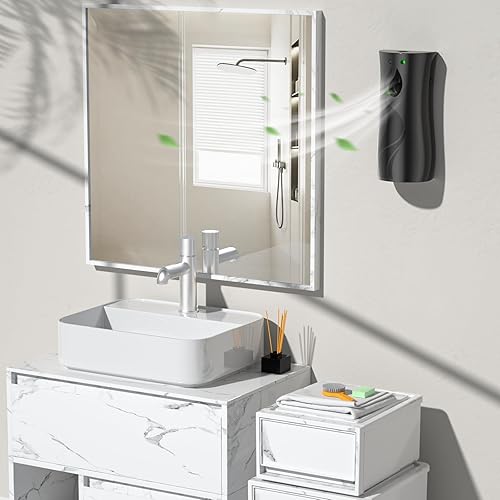 Miniatura 6 de HOUSEHOLD WORLD Dispensador automático de ambientador en aerosol, dispensador de aerosol con batería de paredde pie, con control remoto para baño,