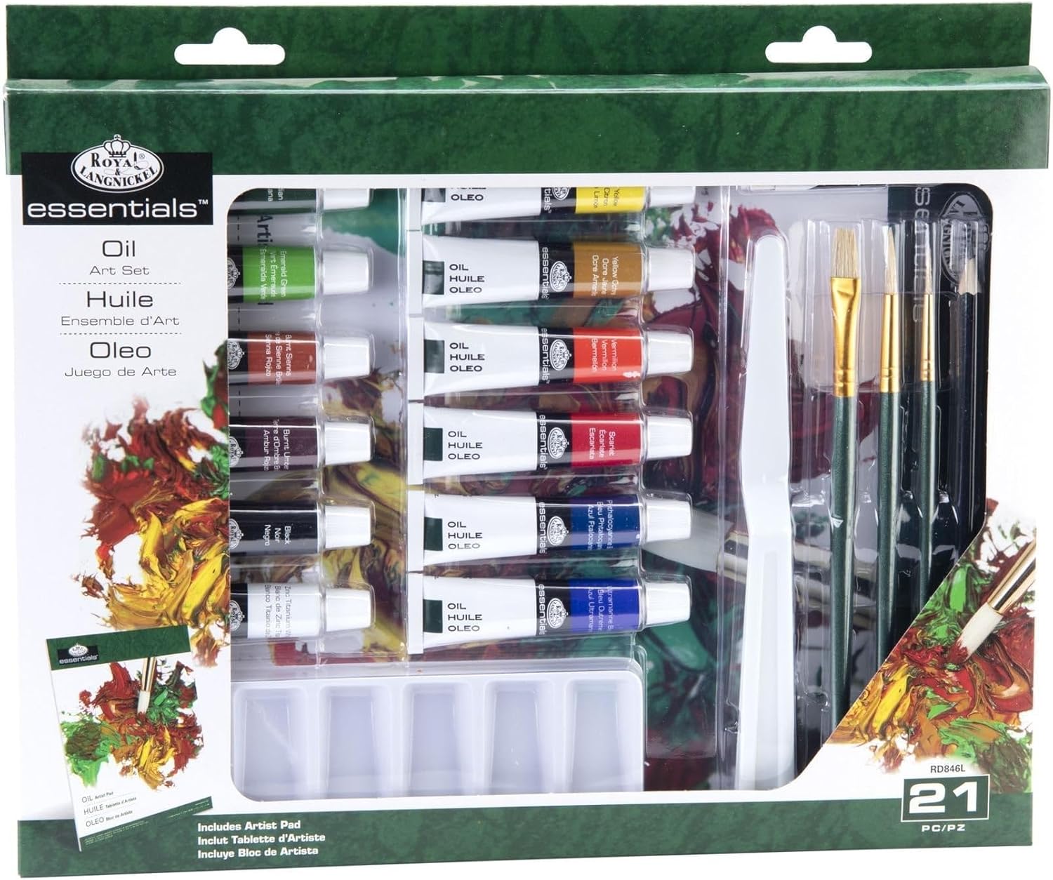 Royal & Langnickel Essentials 21 Piece Oil Painting Box Set