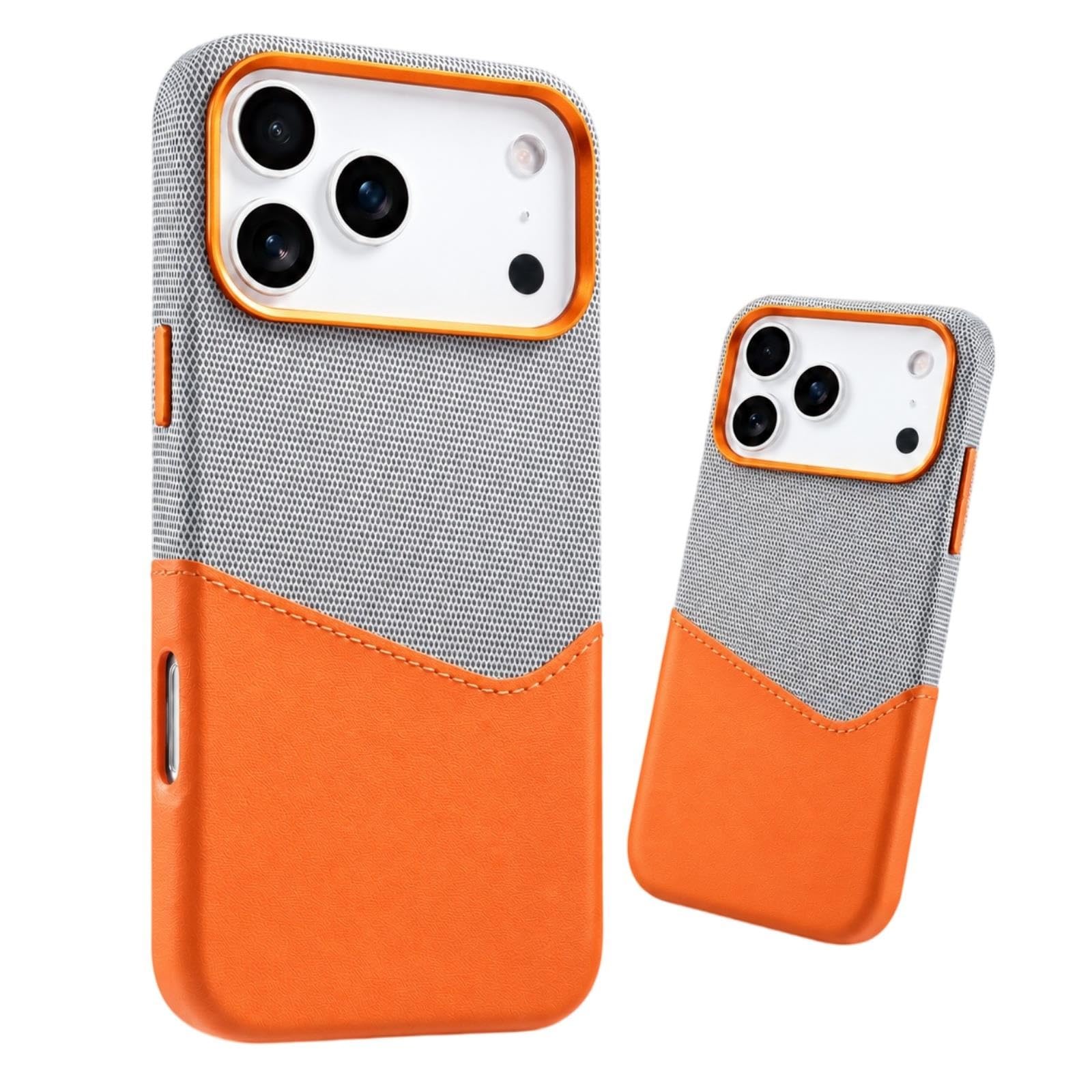 Kartenfach Hülle für iPhone 18 Pro/Pro Max, magnetisch, Kunstleder & Stoff