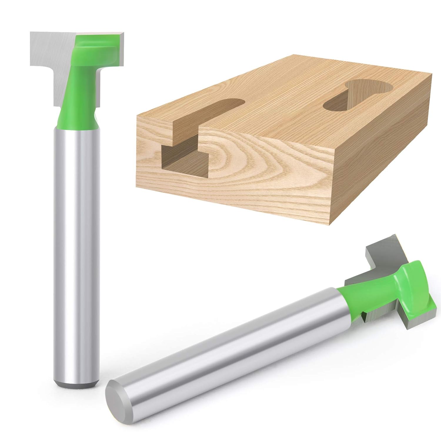 3PCS Keyhole Router Bit Set 1/4 Inch Shank -5/16, 3/8 & 1/2 Inch Blade Diameter Woodworking Tool