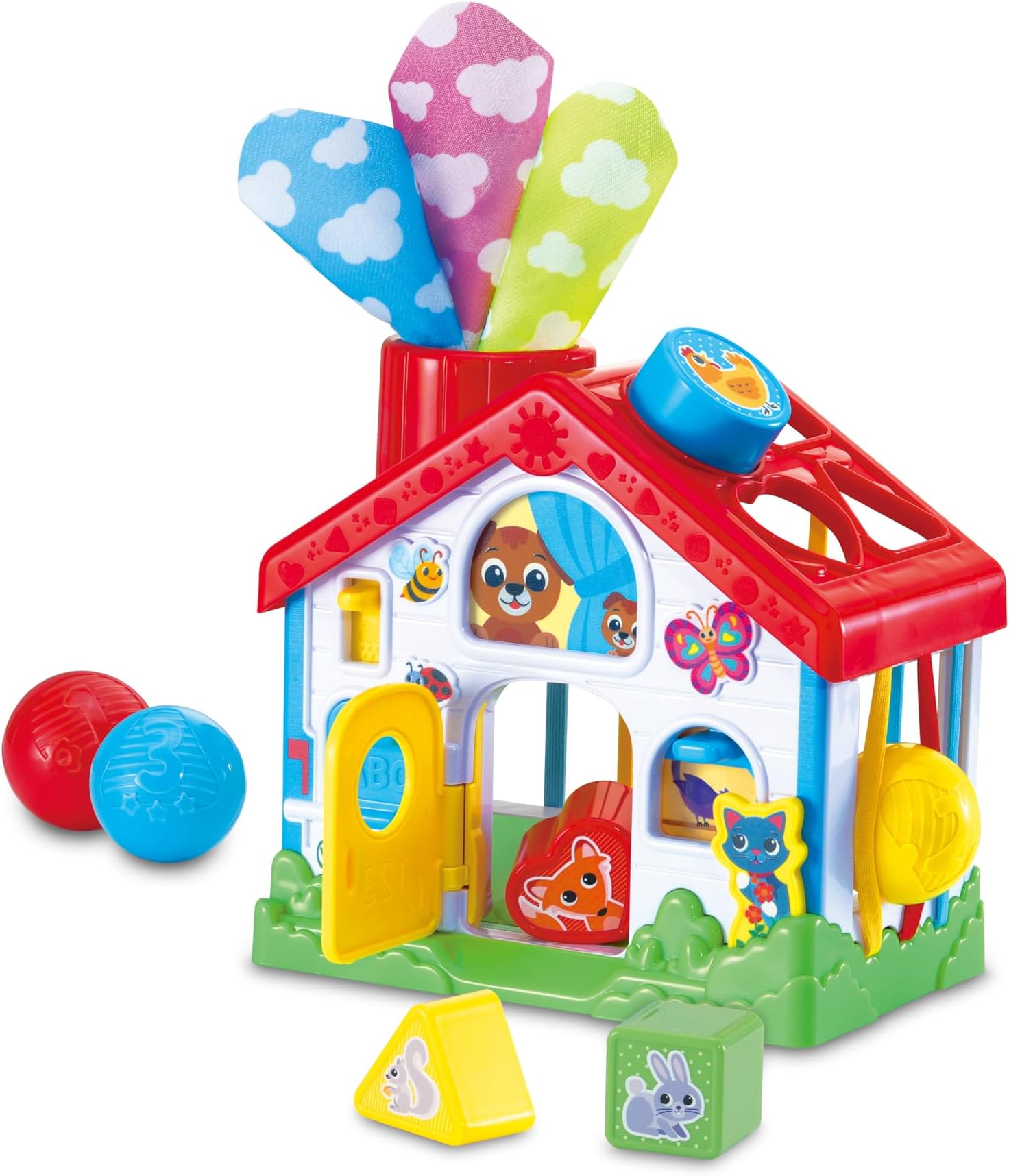 4-in-1 Discovery House, Early Learning Toy for Preschoolers and Toddlers, Colours, Shapes, Sensory Exploration, Fine Motor Skills, For Ages 6, 12, 18 Months +, English Version