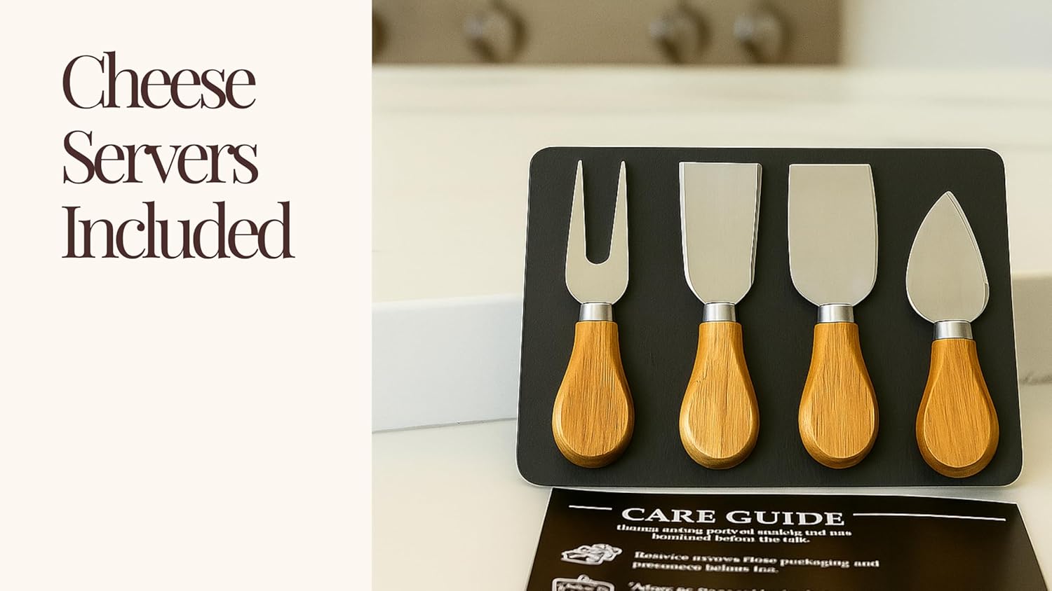 PRESTIGE NOOK- Large Acacia Wood Charcuterie Board- Slate Cheese Board for Wedding House Warming Gift, Wooden Gift for New Home with Knife Accessories Set, Food Tray Platter for Serving Snacks Meat - Image 3