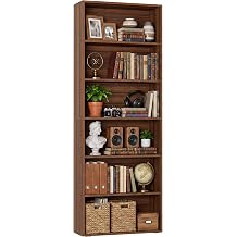 IRONCK Bookshelves and Bookcases Floor Standing 6 Tiers Display Storage Shelves 70 in Tall Bookcase Home Decor Furniture for Home Office, Living Room, Bed Room