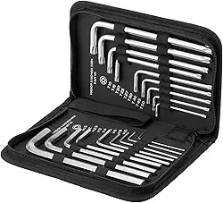 MTX Jogo de Chaves Allen Longas 1,5 mm a 10 mm Torx – Aço Cromo-Vanádio, Estojo em Tecido