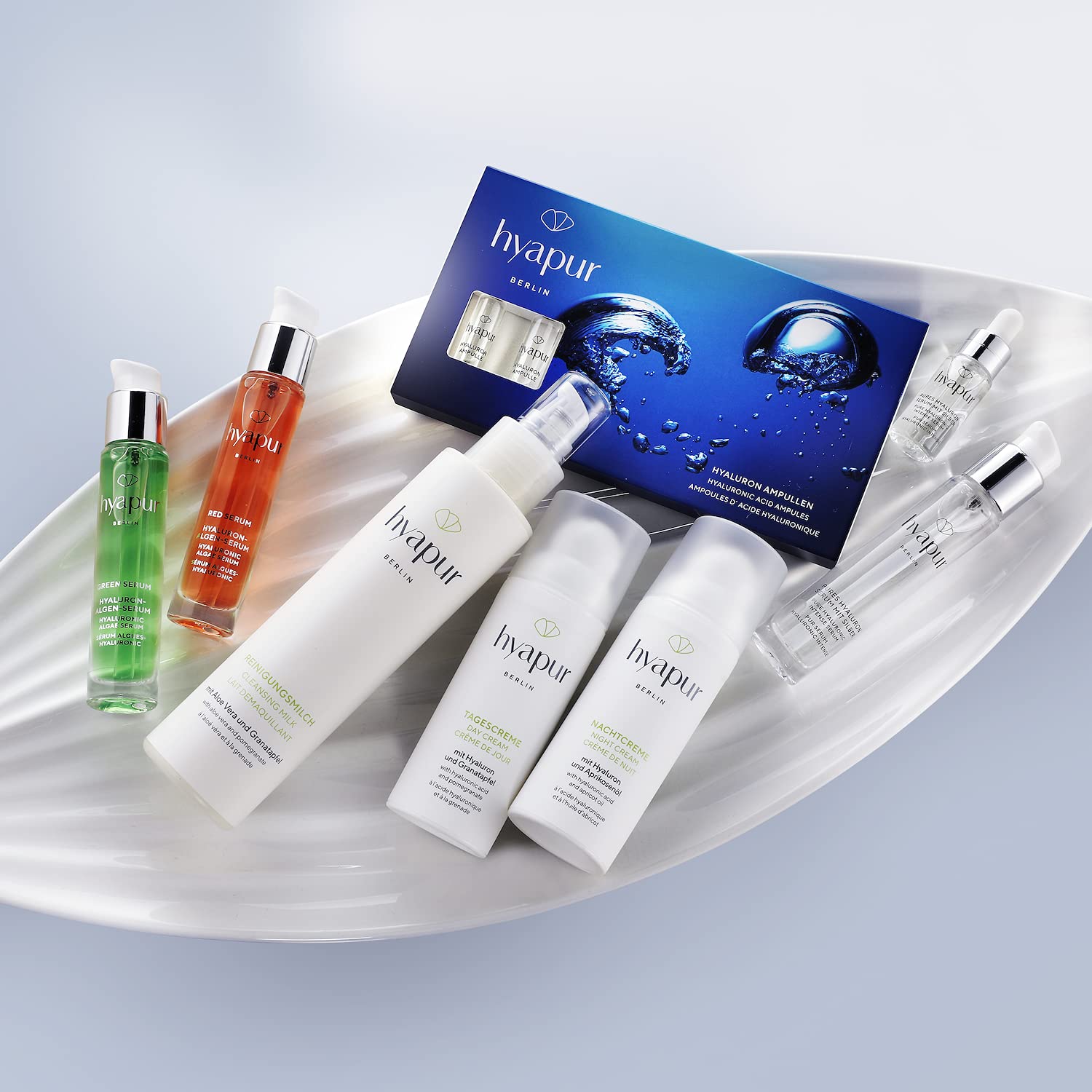 hyapur® - GREEN krem na dzień 50 ml – naturalna pielęgnacja na dzień do pielęgnacji przeciwstarzeniowej z ekologicznym wegańskim kosmetykiem z Berlina