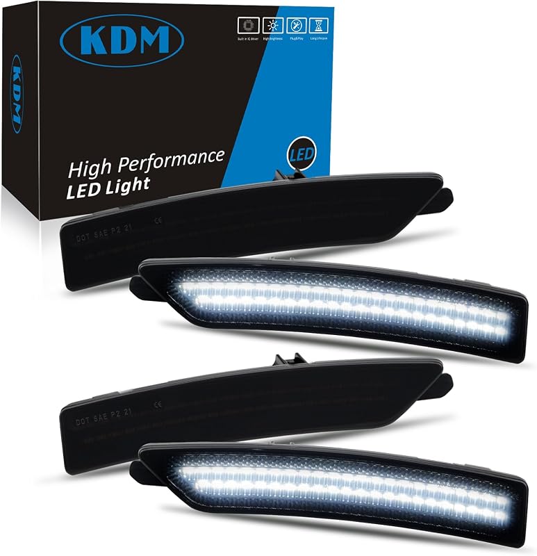 Luzes Laterais de Sinalização LED Dianteiras e Traseiras KDM para Ford Mustang 2024-2025 Gen7 S650 – Kit com 4