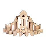 Melissa & Doug Standard Unit Solid-Wood Building Blocks With Wooden Storage Tray (60 pcs)