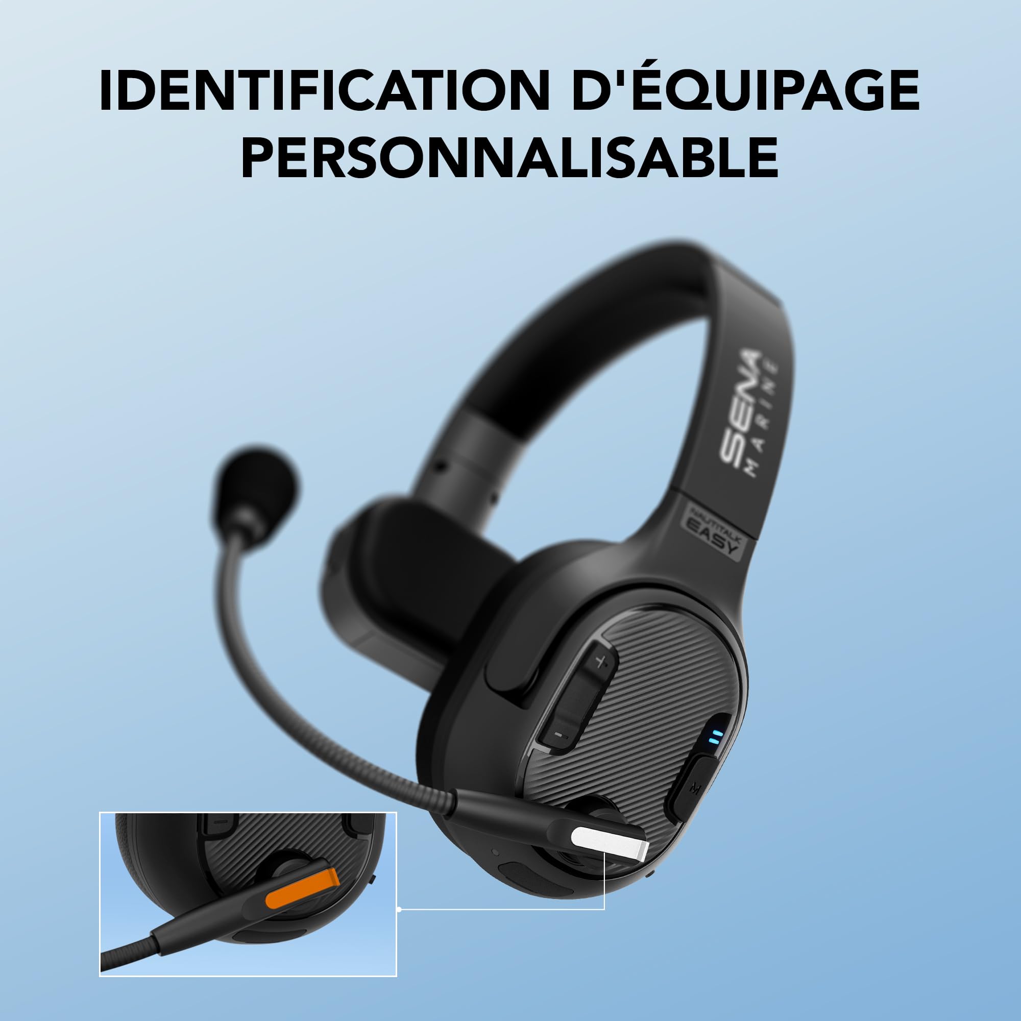 SENA Nautitalk Easy Casque de Communication intercom monaural à Maillage pour Oreille