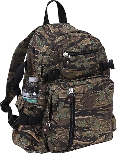 Rothco Mochila compacta de lona vintage - Bolsa de almacenamiento de viaje resistente para uso diario, smokey ranch camo, Compacto