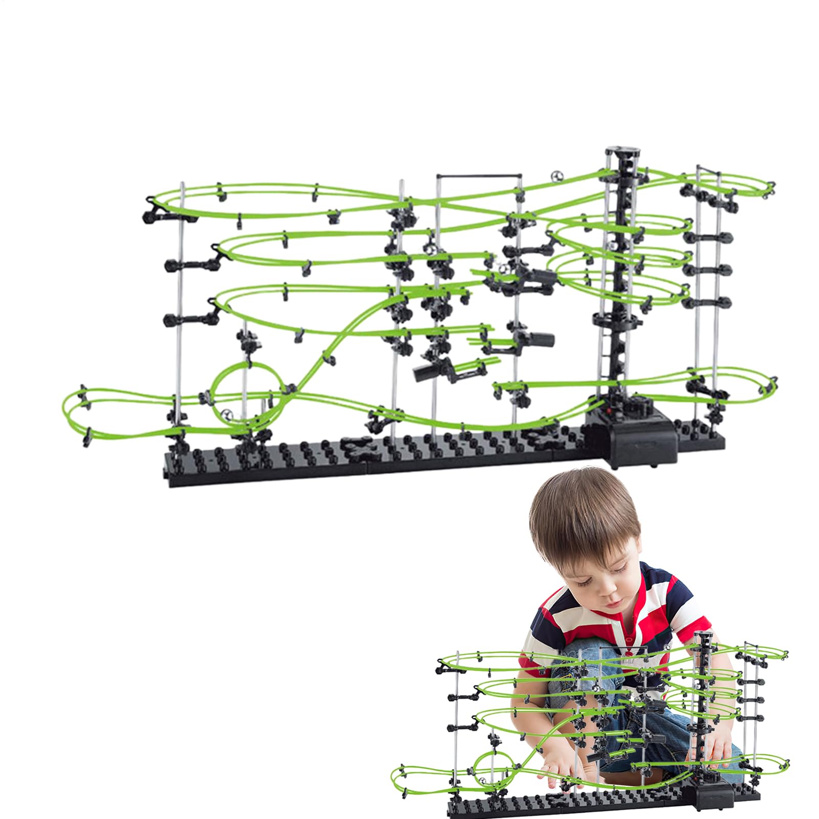 Kit di scientifico educativo per bambini sulla pista russa | Sfere labirinto, gioco di biglie, pista russa, kit di costruzione per bambini, adolescenti, adulti, per compleanno, Capodanno