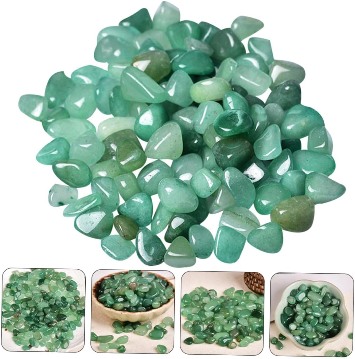 1set Natural Jade Gravel Stones for Fish Tank and Terrarium Decoration Aquarium Landscaping Rocks Irregular Pebbles for Aquatic and Garden Use