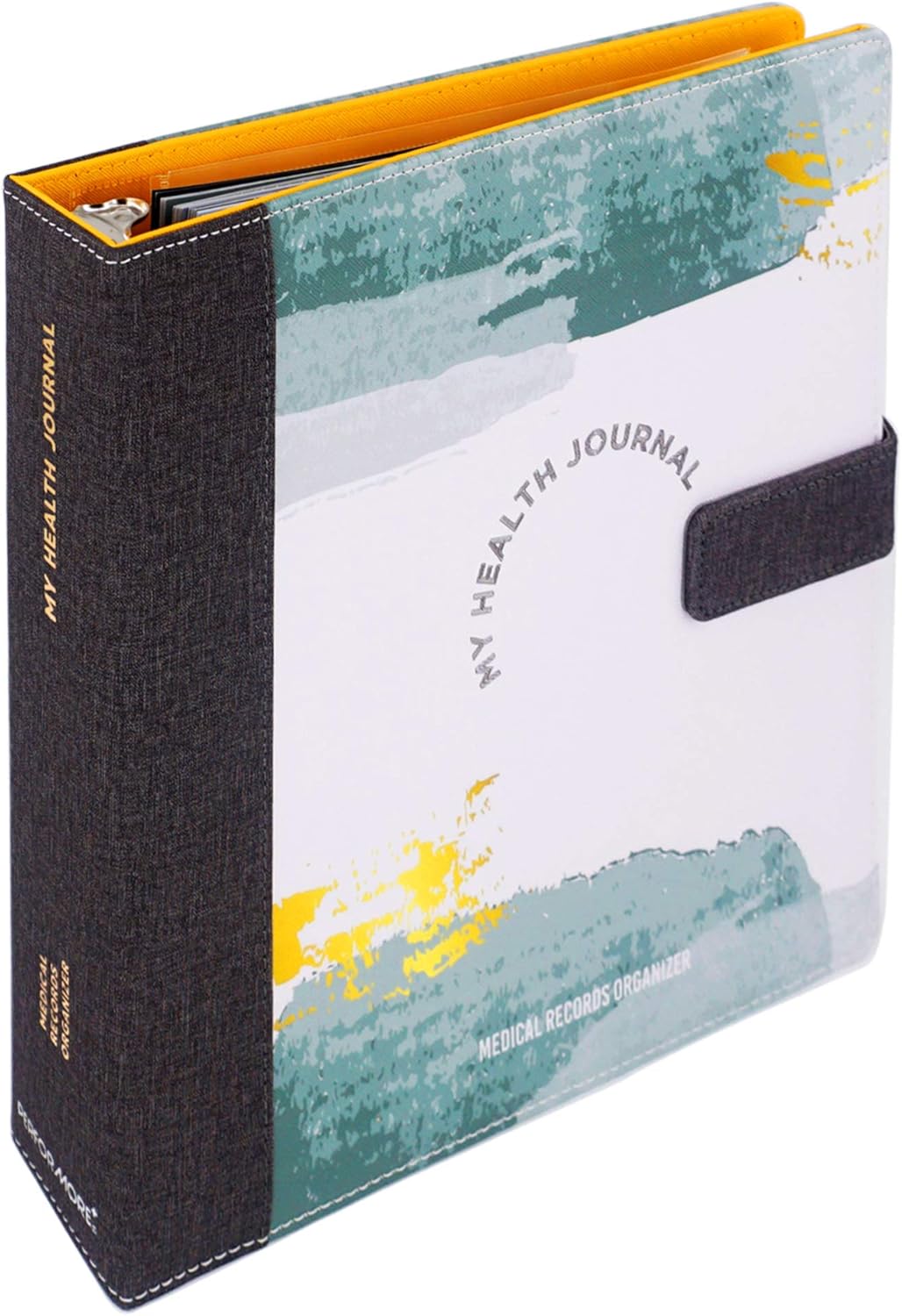 Performore My Health Journal Medical Records Organizer, Professionally Printed Tabs in a 3-Ring Binder, Medical Record Book for Patients, Caregivers and Family