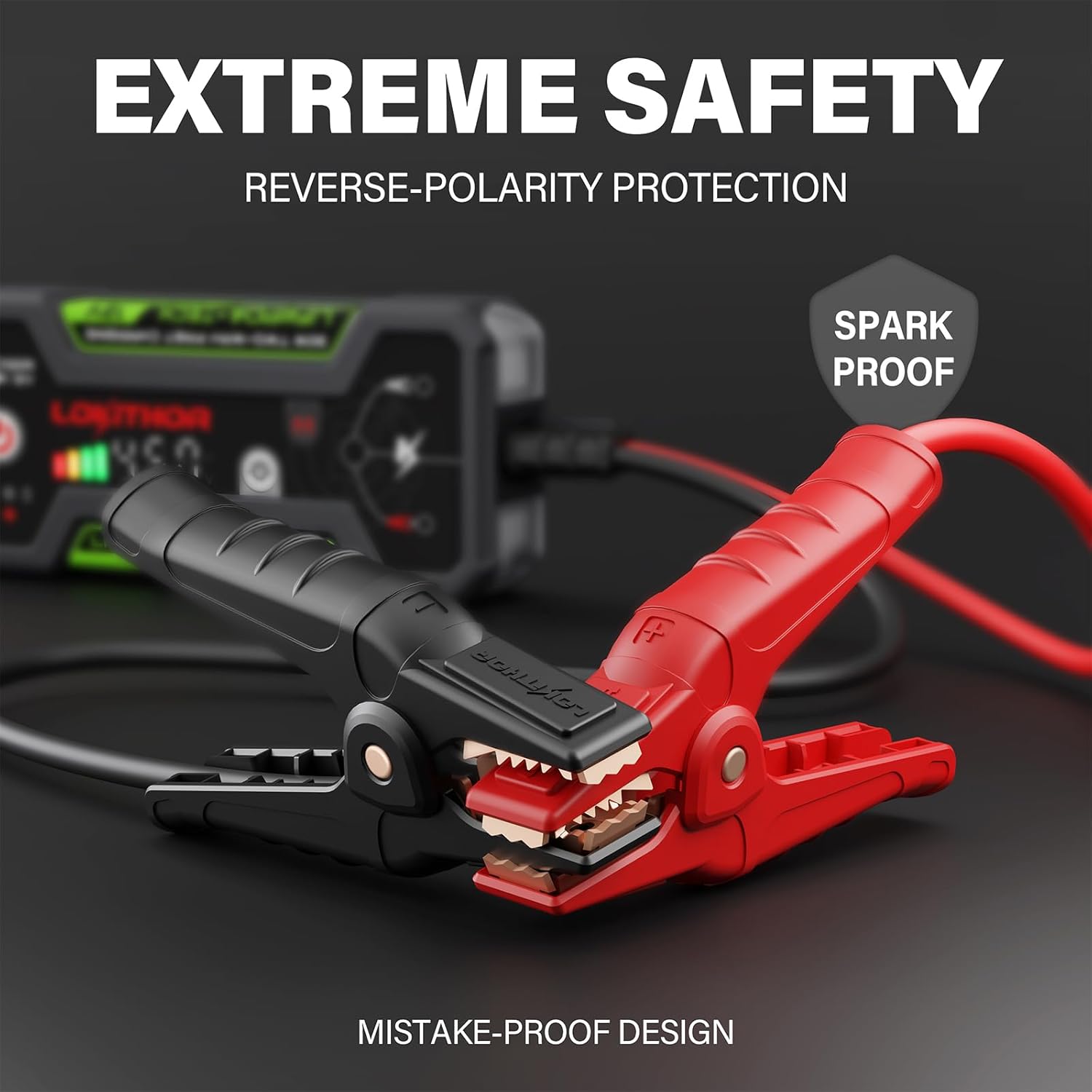 LOKITHOR J1350 PRO Jump Starter with ConnectMax, 1350 Amp LiFePO4 Jump Box for 6.5L Gas and 3.5L Diesel Engines, Car Jumper Starter Portable with 30W Two-Way Fast Charging and More 2000 Cycle Life - Image 5