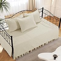 Vista 3 de HOMBYS Juegos de Fundas para Sofá Cama - Juego de Ropa de Cama para Sofá Cama con Costura de Diamante, Ropa de Cama Acogedora para Todas