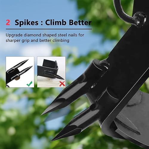 Miniatura 3 de Picos de escalada de árboles, equipo de escalada de árboles actualizado 2023, 2 garras, diseño mejorado, equipo de escalada de árboles para trabajo