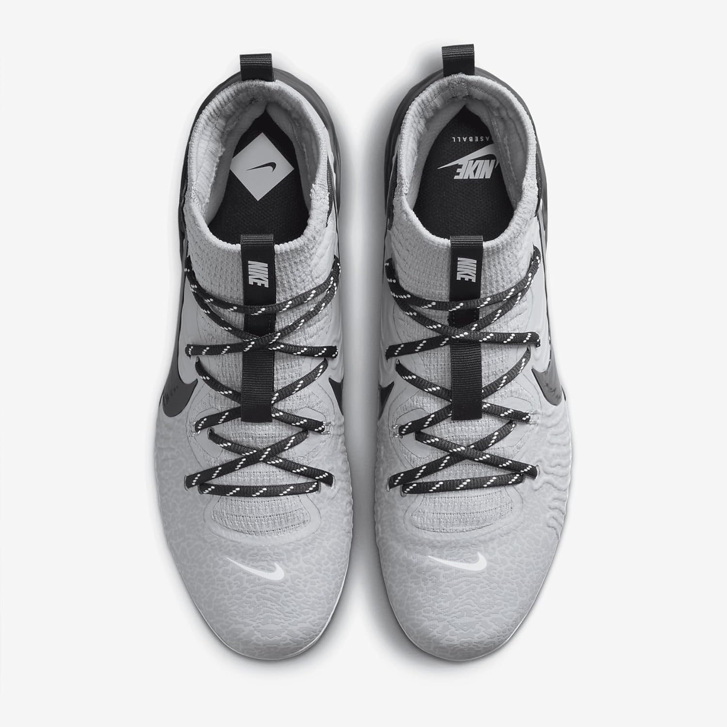 Nike Alpha Huarache NXT Men's Baseball Cleats (DJ6517-003, Wolf Grey/White/Pure Platinum/Dark Smoke Grey) Size 14 - Image 4