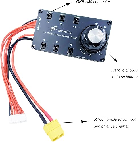 Miniatura 2 de 1S Lipo LiHv Batteries Series Charging Board, Storage Charge and Discharge 1S LiPo for Standard Lipo Balance Charger, PH2.0 and GNB A30 Connector