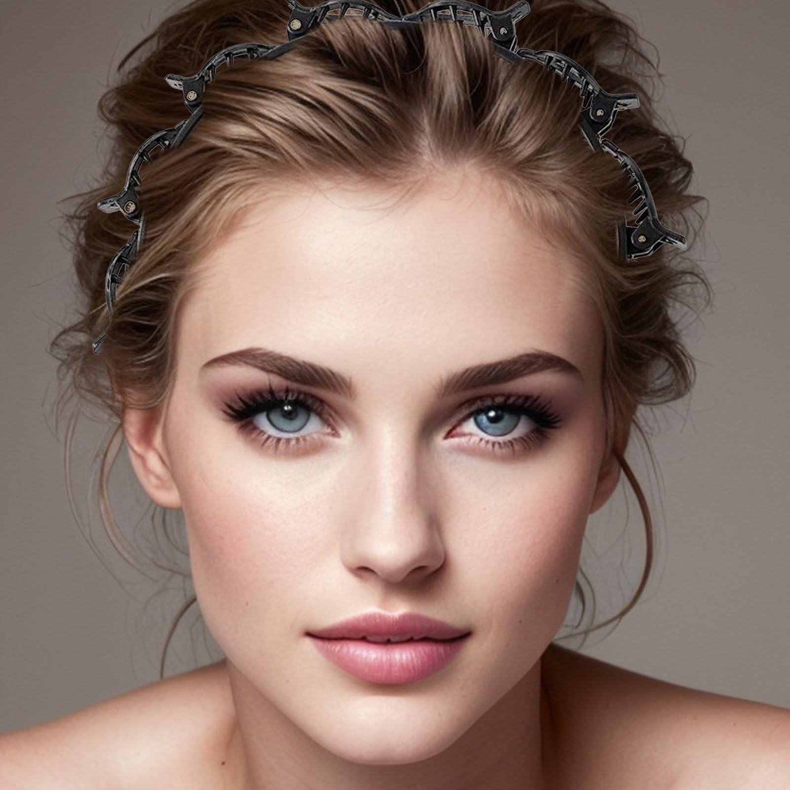 Bobiya 5 strengen synthetisch haar, gevlochten hoofdband met stretch, elastische toupet voor dames, vlechten voor meisjes, beauty-accessoire (chocolade