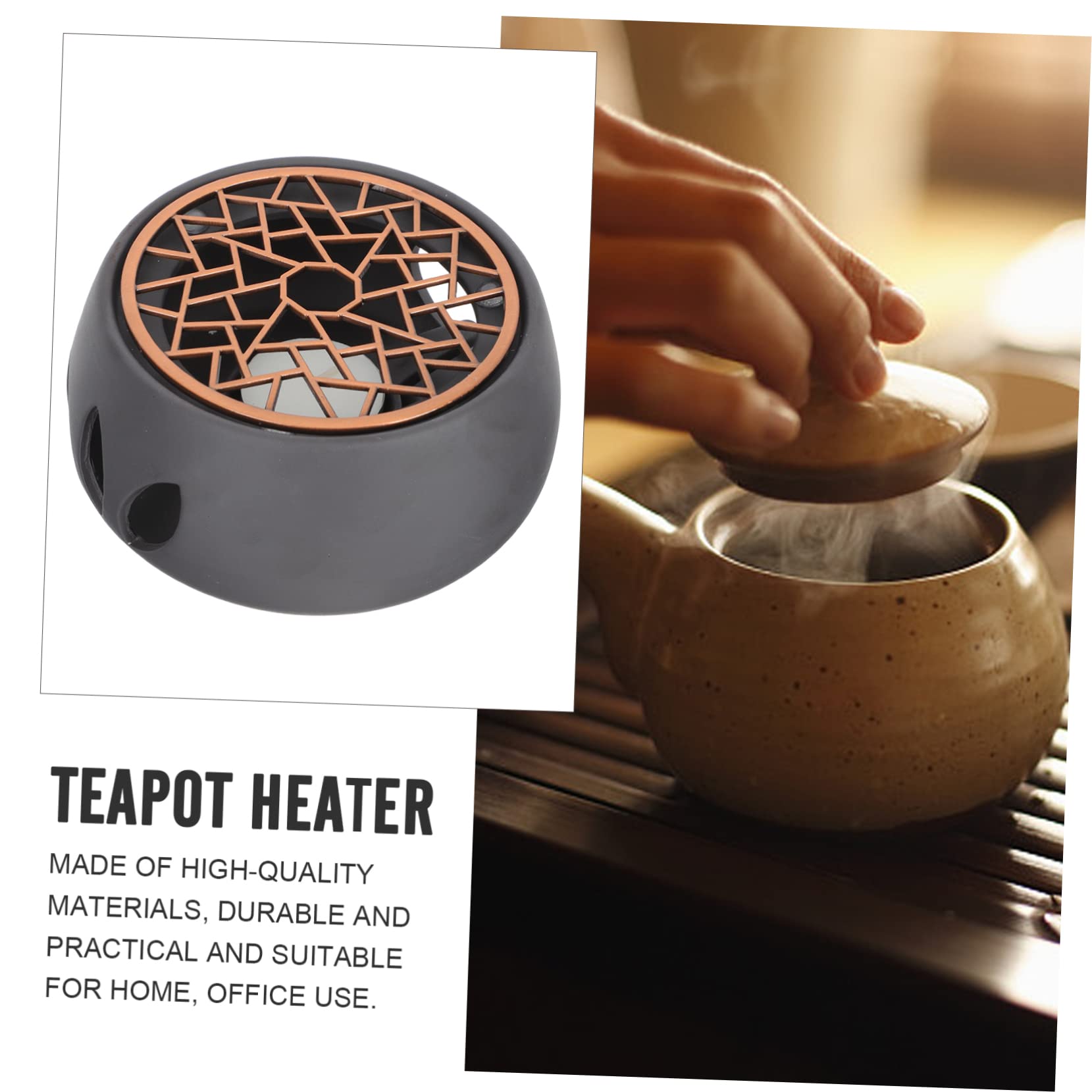 Calentador Fácil Estilo Cerámica para de Tetera Japonés Calentar Té de Transportar Casa Adecuado para Fiestas de Cumpleaños y Reuniones Familiares