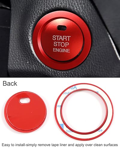 Miniatura 10 de 4 anillos de perilla de control de clima de CA RAV4, cubierta de arranque del motor, consola central, interruptor de aire acondicionado para RAV4