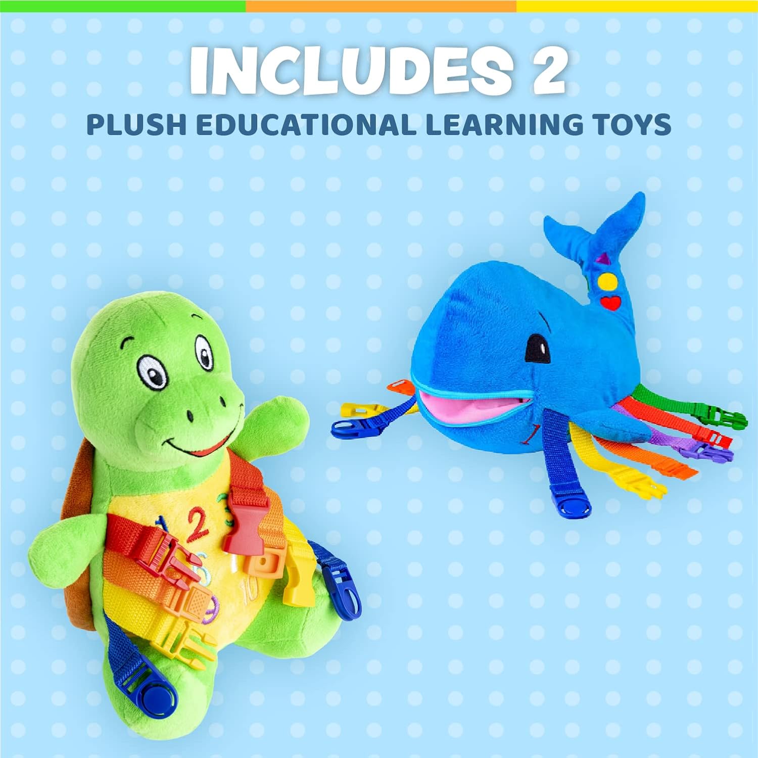 Buckle Toys - Blu Whale and Bucky Turtle Ocean Buddies Bundle