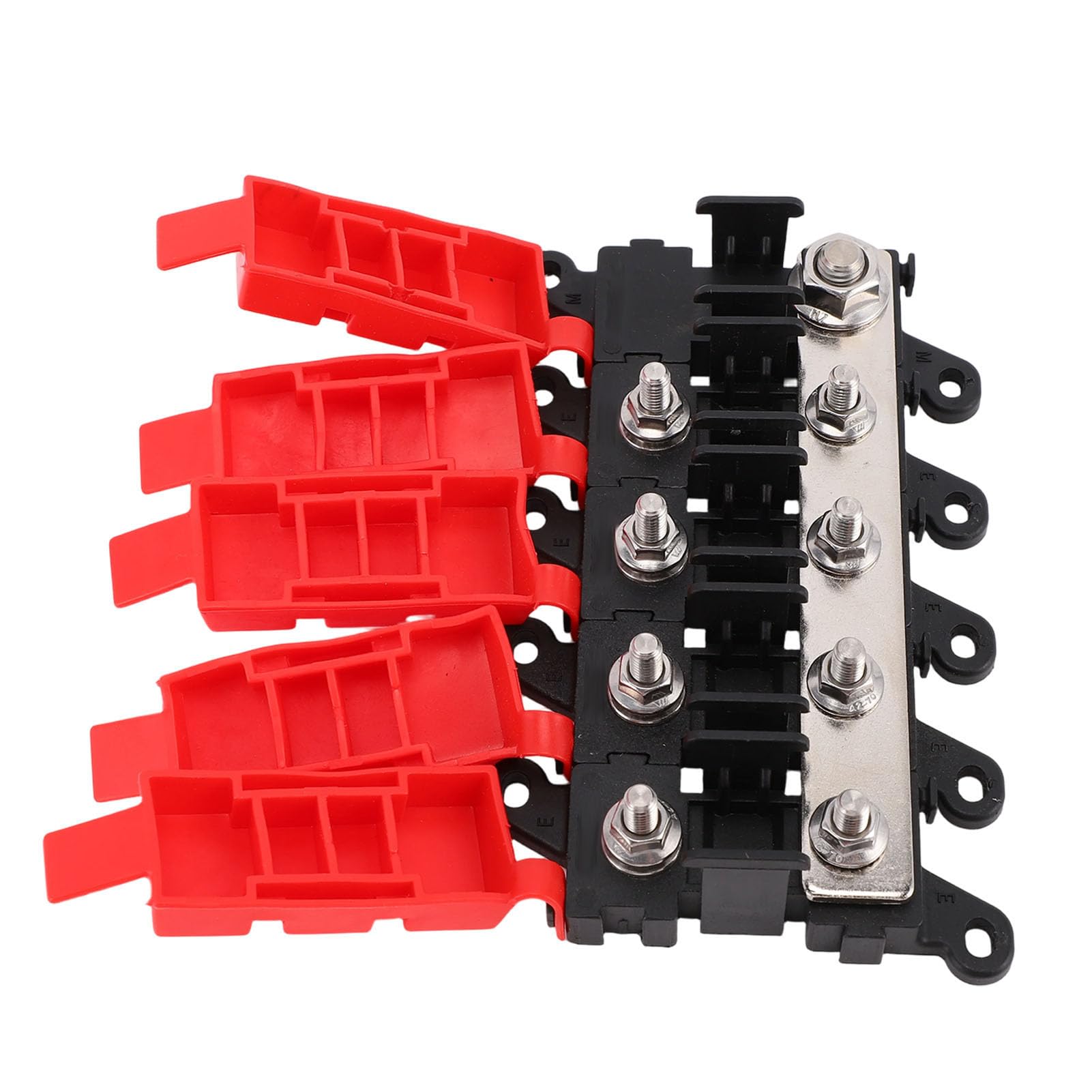Portafusibles de alta corriente 200 A, diseño a presión para equipo eléctrico de coche, barco, autocaravana, cableado limpio para automóviles, marina, 13 x 7,9 cm, acero inoxidable