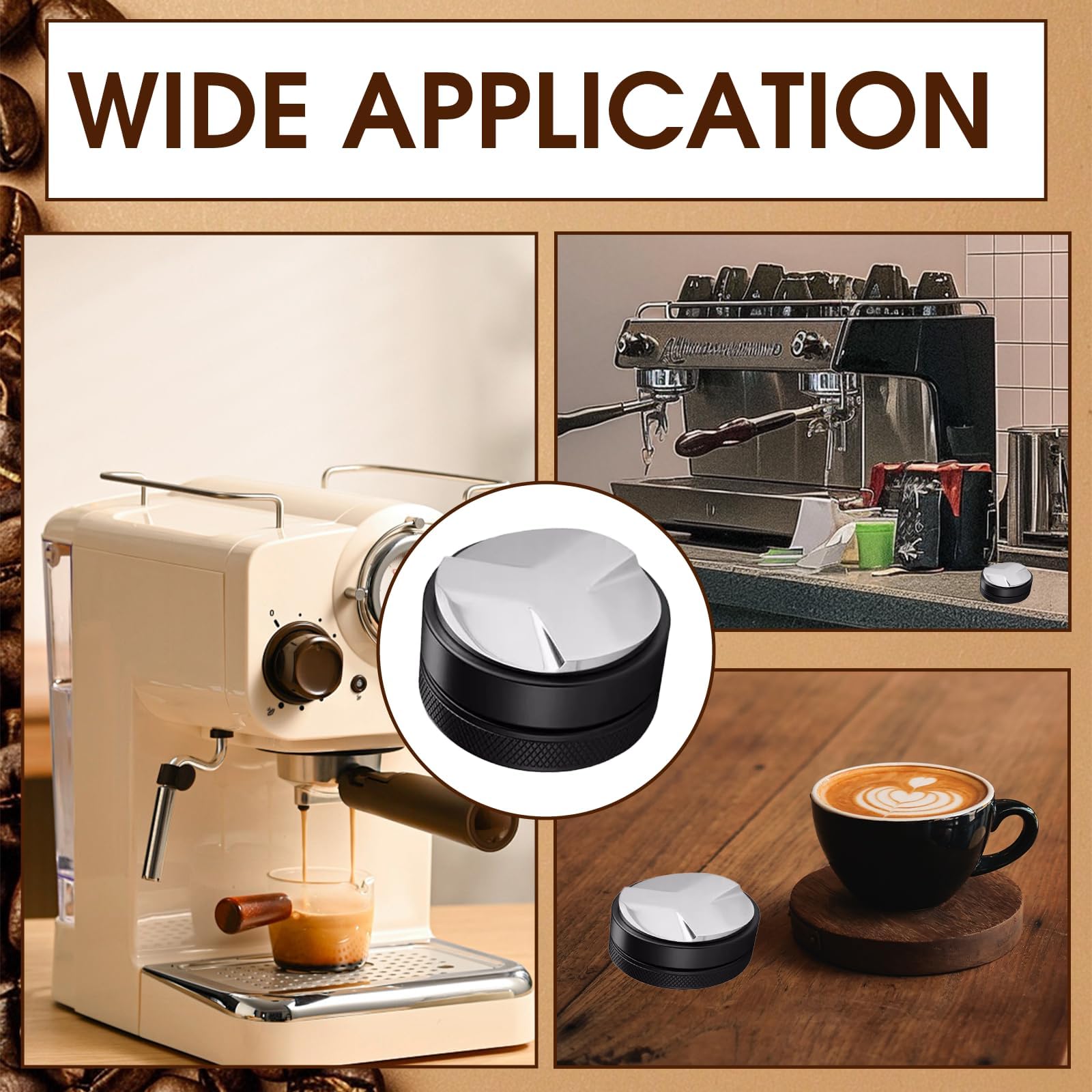 Distributeur Café Moulu Yudobliss - Distributeur De Café Espresso 58mm - Nivellement Réglable - Alliage Aluminium Barista Accessoires