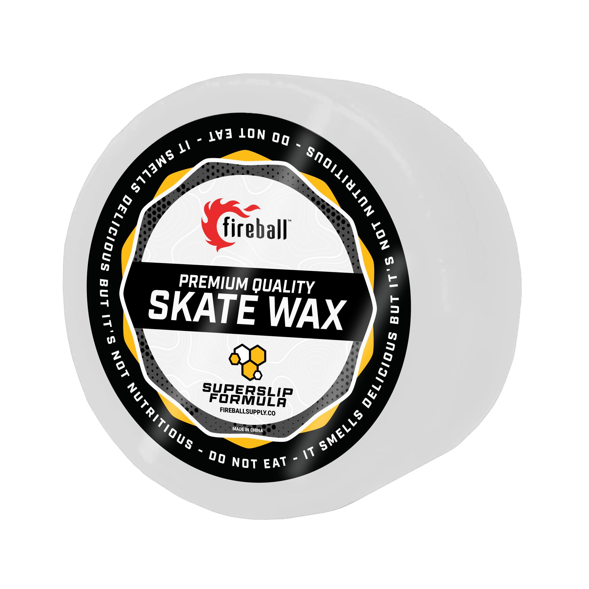 Fireball SuperSlip Pro Skateboard Wax for Rails - USA Made Skate Curb Wax for Scooters Aggressive Inline and Skateboards - Custom Formula Professional Skate Wax (White) — image 1
