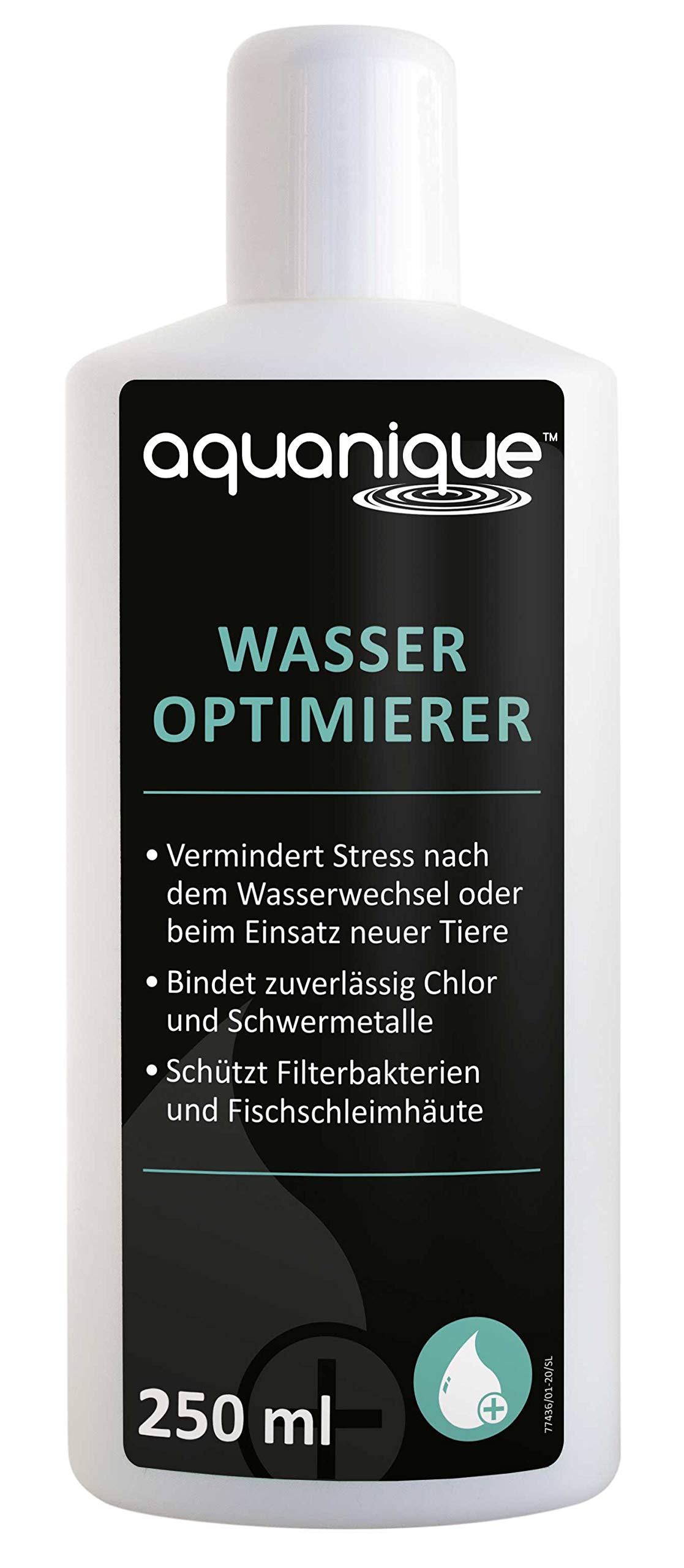 AQUANIQUE Optimizador de Agua de 250 ml (para 1.000 l) | Cuidado del Agua para acuarios | Cambio de Agua | Cuidado del Acuario Adecuado para la Especie