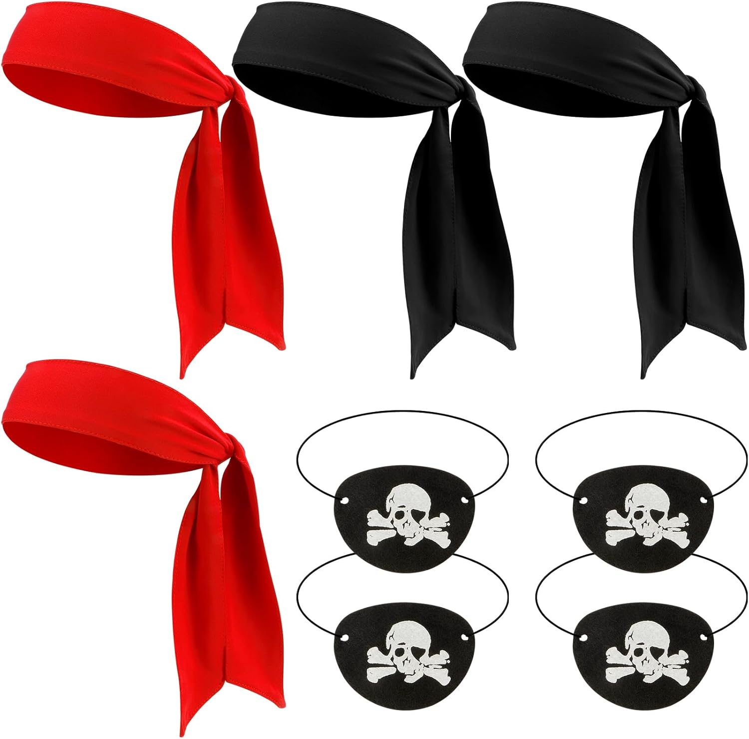 8 Pcs Pirate Accessories For Men, Women & Family - Party & Cosplay Costume Accessories