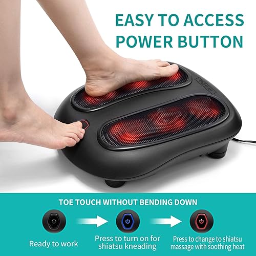 Miniatura 7 de Nekteck Shiatsu cuello y espalda masajeador y máquina eléctrica de amasamiento de pies