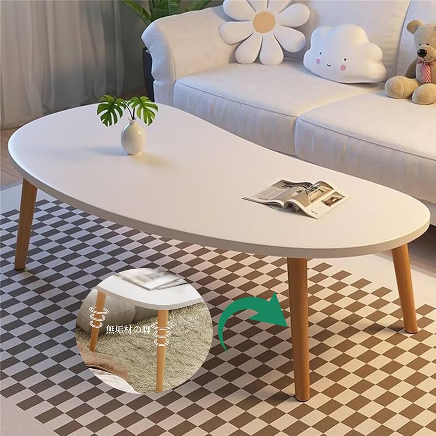 ローテーブル　リビングテーブル　ホワイト Amazon.co.jp: LOWYA ロウヤ ローテーブル リビングテーブル