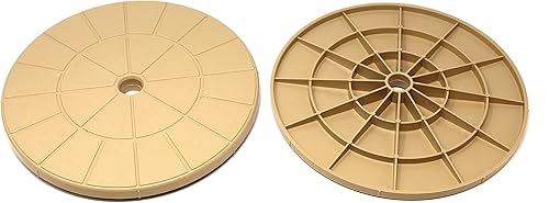 Miniatura 8 de JSP Manufacturing Paquete de 2 tapas de cubierta de desnatador de piscina de color marrón claro, tapa de cubierta de depósito de residuos de 9 18