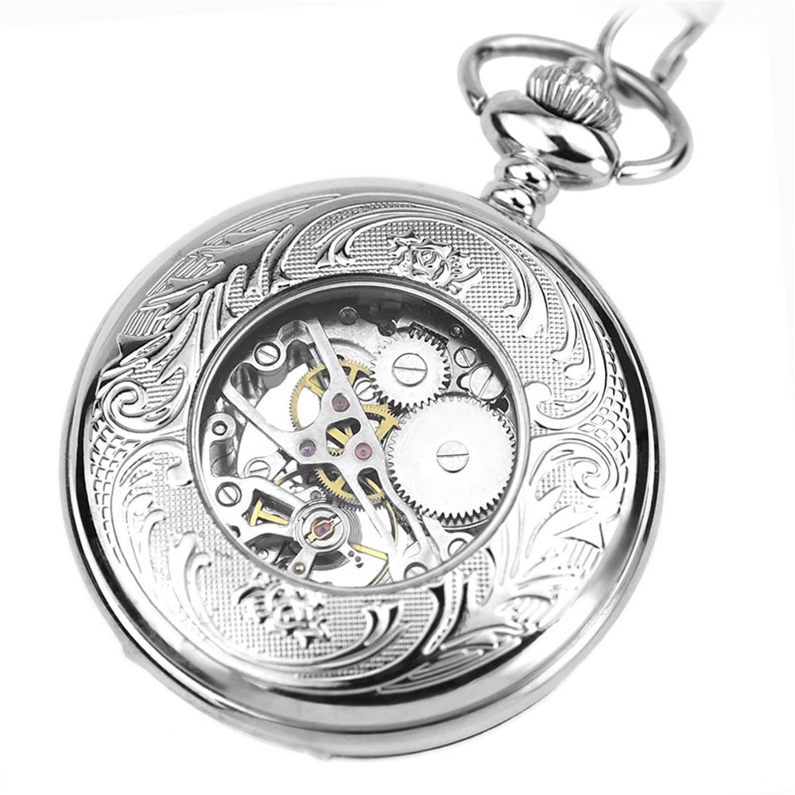 Reloj de Bolsillo Vintage Hecho a Mano con Movimiento mecánico. Reloj de Bolsillo cumpleaños o Aniversario.