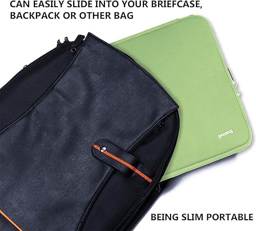 Vista 68 de Funda para laptop de 15.6 pulgadas, duradera a prueba de golpes, funda protectora con tapa, maletín de transporte para computadora, compatible