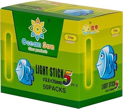 QualyQualy Fishing Glow Sticks - 1" 1.5" 2" 3" Bobber Lights, Rod Bell Alarm, Bulk Kit 10-250Pcs
