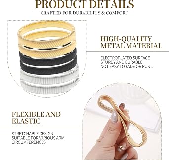 Sleeve Holders,Stretchy Anti-Slip Metal Sleeve Garters,Elastic Arm Straps Fixing Long Sleeves Armbands