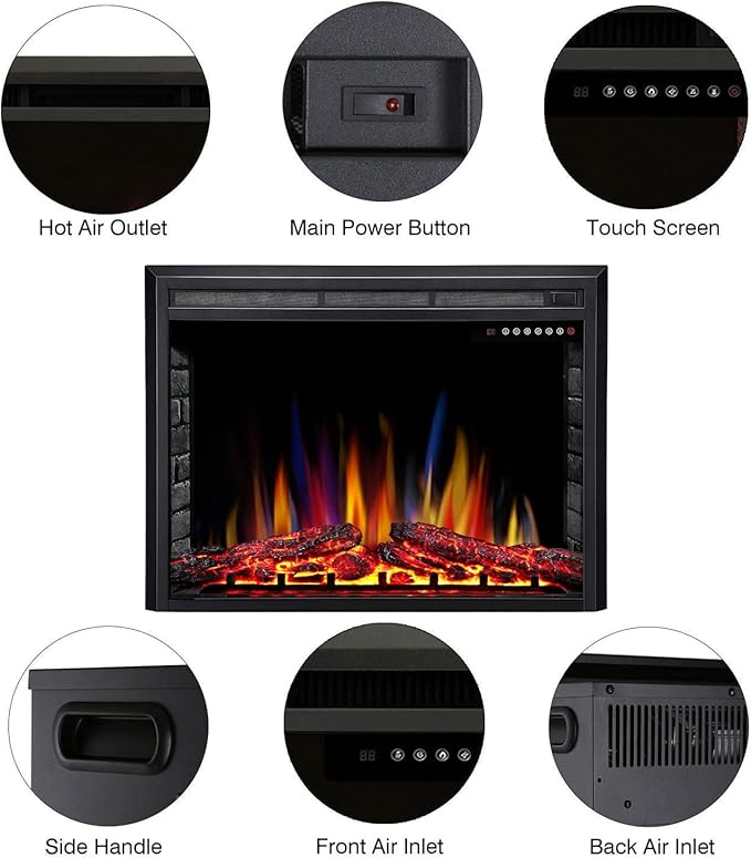 Chimenea Eléctrica R.W.FLAME RWA 36INCH 1500W con Control Remoto miniatura 7