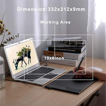Graphic Drawing Tablet VEIKK A30 V3 Writing Pen Tablet 10x6 Inch Tableta Grafica Digital Drawing Pad with Battery-Free Stylus and Touch Keys