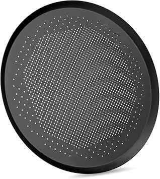 Beasea Pizza Pan 16 Inch, Perforated Pizza Tray with Holes for Oven, Black Heavy Duty Aluminum Alloy Round Pizza Crisper Pan Pizza Baking Tray Bakeware for Home Restaurant Kitchen