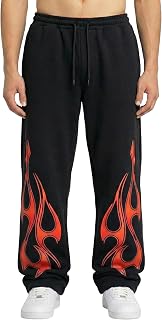 Glito Men's Cotton Denim Joggers | Baggy Fit Streetwear Track Pants | Mid Waist Casual Wear | Graphic Print Price In India