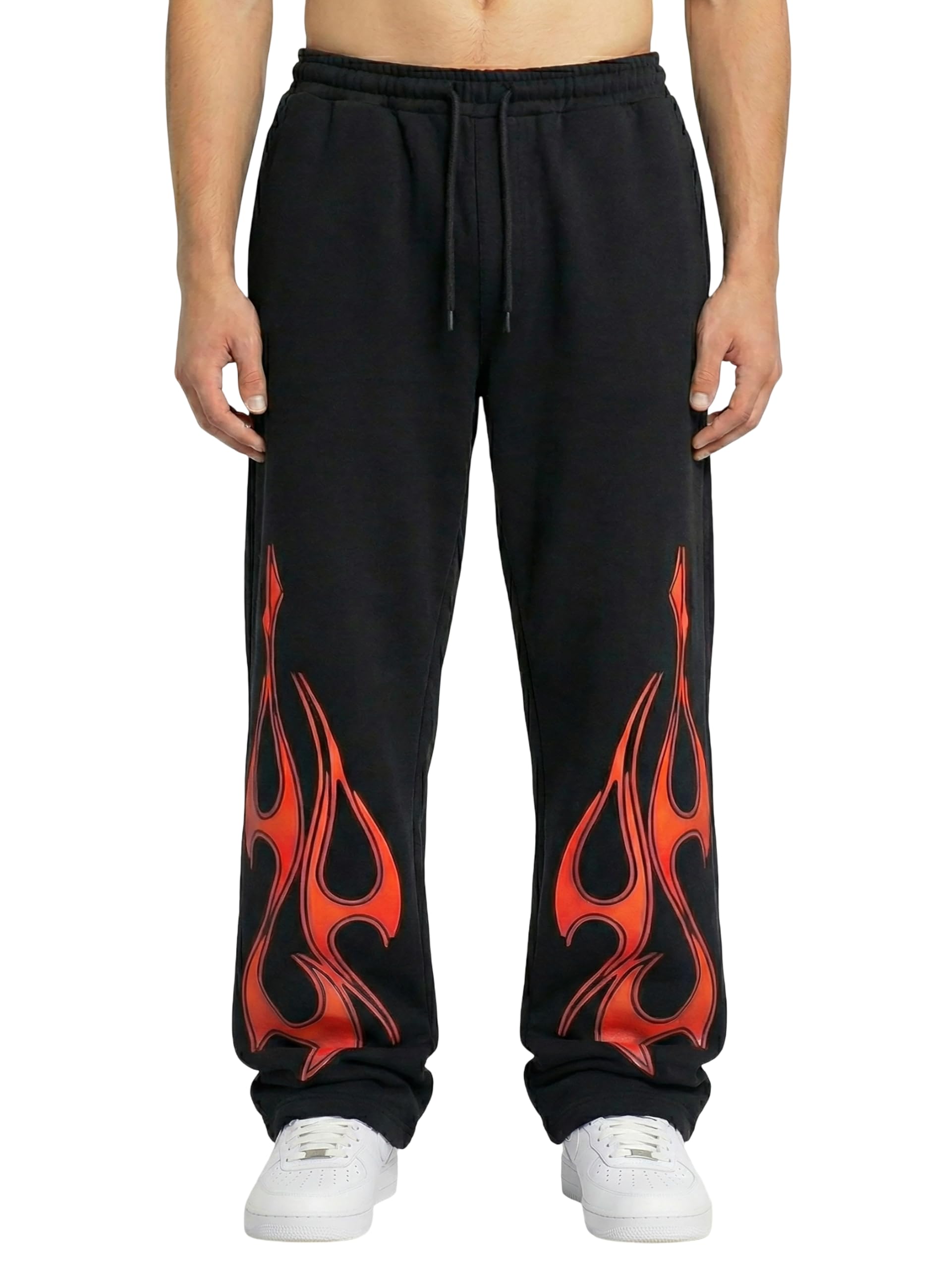 glito Men's Cotton Denim Joggers | Baggy Fit Streetwear Track Pants | Mid Waist Casual Wear | Graphic Print-picture-18