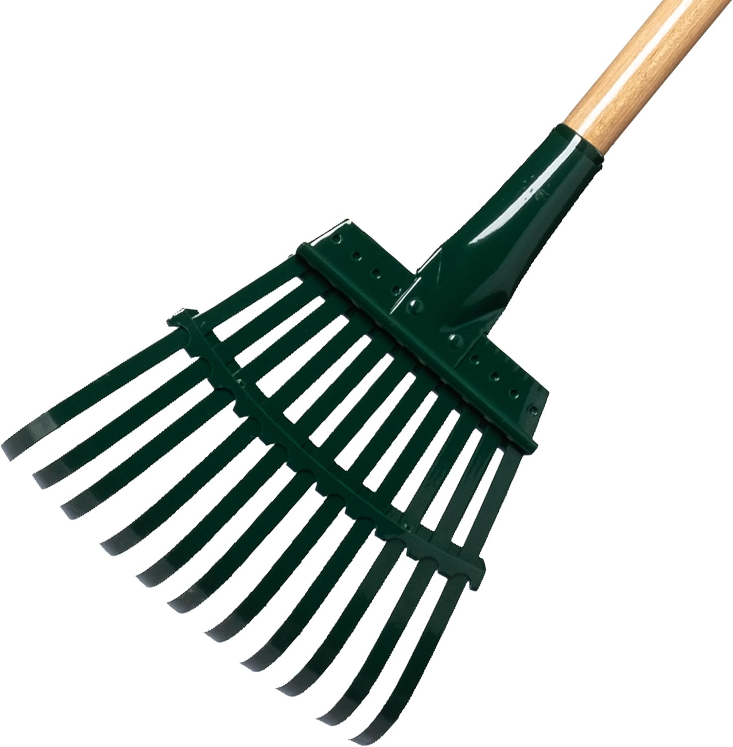 Flexrake Flex-Steel Shrub Rake with 48 Inch Wood Handle, 8in
