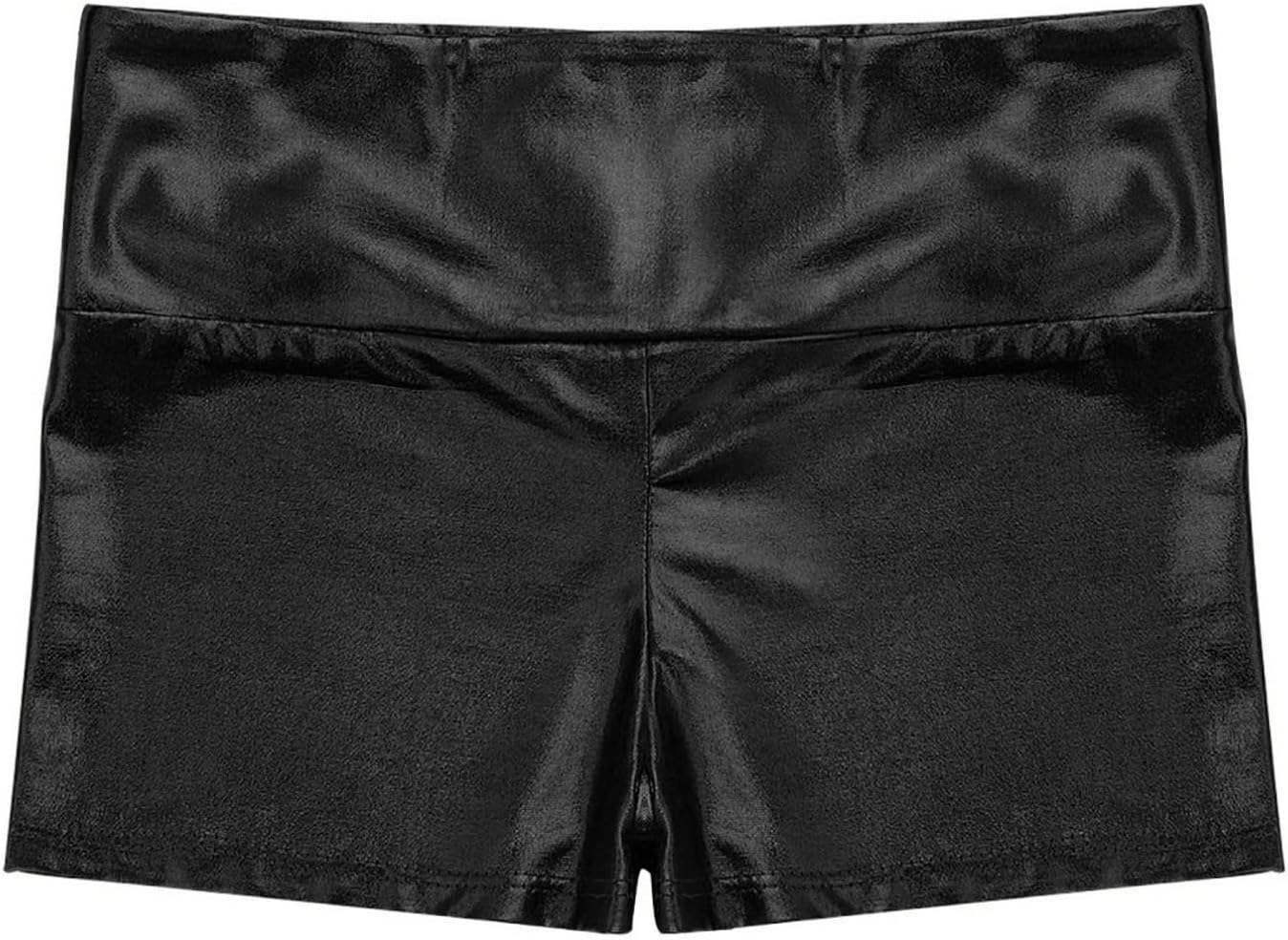 Jhaoyu Girls Ballet Dance Shorts Metallic Glitter Gymnastics Sports Active Shorts for Cycling Running Workout